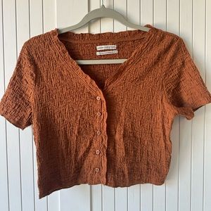 Urban Outfitters Buttoned Down Crop Top